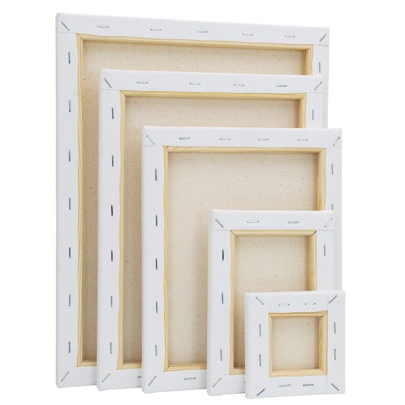 FIXSMITH Stretched Canvas for Painting- 10 Pack Multisize 4x4,5x7,8x10,9x12,11x14 (2 of Each),100% Cotton,Primed,for Acrylic,Oil,Other Wet or Dry Art Media,for Artists,Kids,Beginners and More. - Image 4